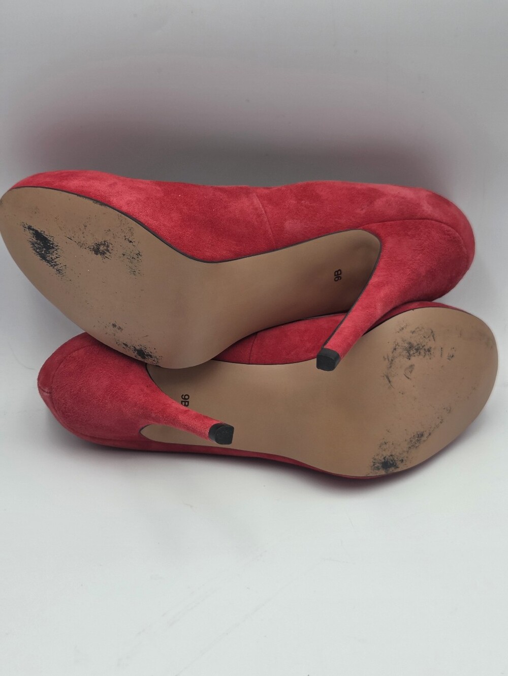 Talbots Red Suede Leather 4in Heels Size 9B Career Shoes Chic Stilletto EUC - Picture 11 of 14